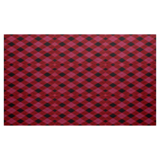 Gingham Gecontkered Red- en Black Pattern Fabric Stof (Yard (91,4 cm))