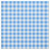 Gingham Gecontroleerd Patroon | Blauw en wit Stof (Swatch)