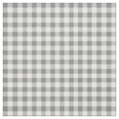 Gingham Gecontroleerd Patroon | Grijs en wit Stof (Swatch)