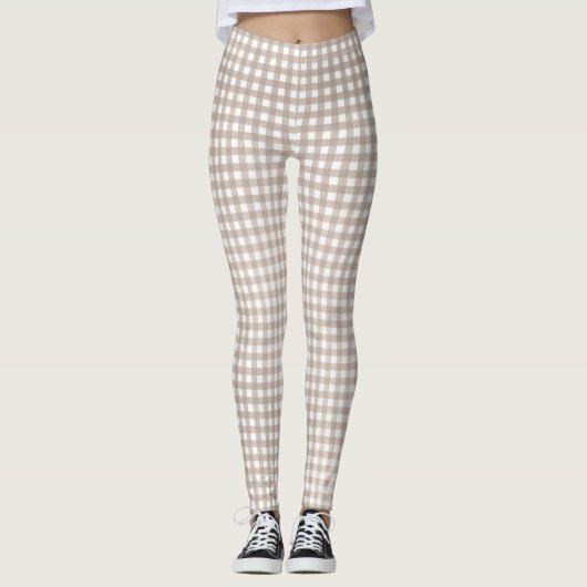 Gingham gecontroleerd patroon leggings (Voorkant)