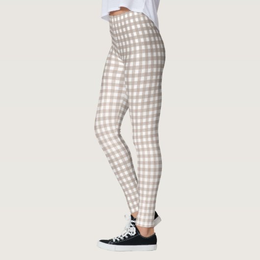 Gingham gecontroleerd patroon leggings (Links)