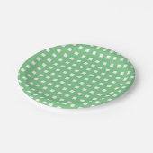 Gingham Gecontroleerde Stem Green Paper-Borden Papieren Bordje (Gekanteld)