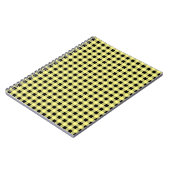 Gingham Geel en Zwart Notitieboek (Linkerzijde)
