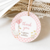 Gingham Gekke Goose Verjaardag Party Ronde Bedankjes Labels