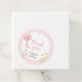 Gingham Gekke Goose Verjaardag Party Ronde Bedankjes Labels (In situ)