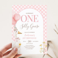 Gingham Gekke Goose Verjaardagsfeest