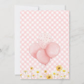 Gingham Gekke Goose Verjaardagsfeest Kaart (Achterkant)