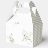 Gingham Gender Neutral Peter de Konijn Baby Showe Bedankdoosjes (Achterkant)