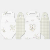 Gingham Gender Neutral Peter de Konijn Baby Showe Bedankdoosjes (Ongevouwen)