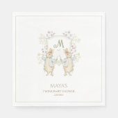 Gingham Gender Peter de Konijnentweeling Baby show Servet (Voorkant)