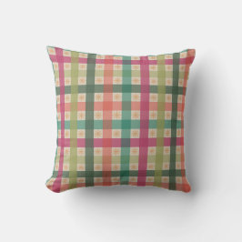 Gingham & geometrische bloemenpatroon Worp kussen 