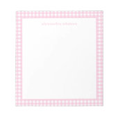 Gingham Gepersonaliseerd Notitieblok (Voorkant)