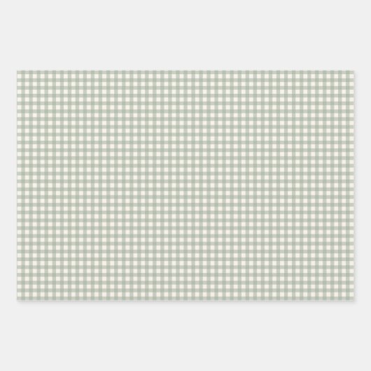 Gingham Gepersonaliseerde Kerst Inpakpapier Vel (Voorkant 2)