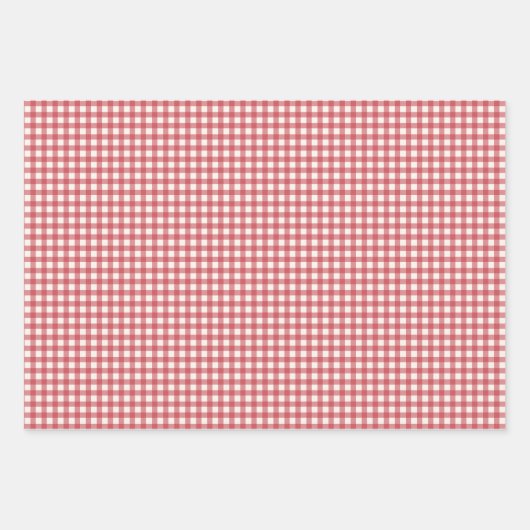  Gingham Gepersonaliseerde Kerst Inpakpapier Vel (Voorkant)