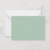 Gingham gepersonaliseerde kinder groene briefkaart (Achterkant)