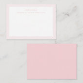 Gingham gepersonaliseerde kinderroze notitiekaart notitiekaartje (Voorkant / Achterkant)