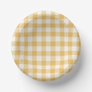 Gingham geruite kommen