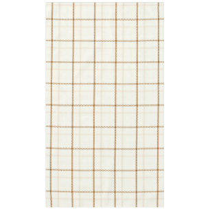 Gingham geruite neutrale bruine ivoorkleurige past tafelkleed