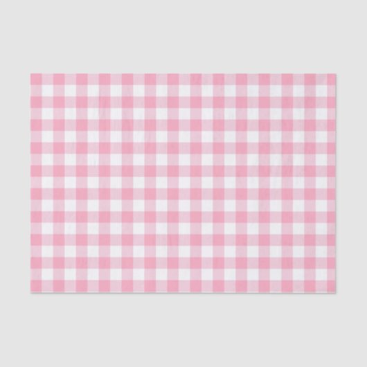 Gingham geruite patten in pastelkleuren tissuepapier (Voorkant)
