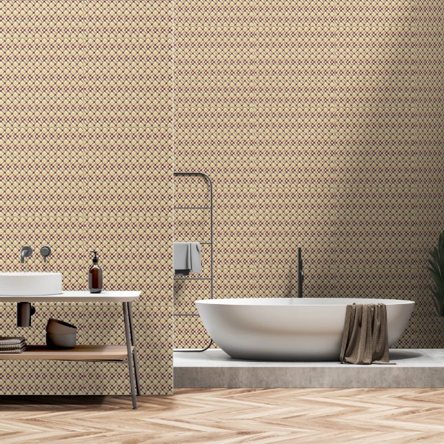  Gingham Geruite Streep  Behang (Badkamer)