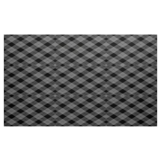 Gingham Geruite Zwart en Grijs Patroon Stof (Yard (91,4 cm))