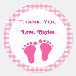 Gingham Gift Favor Label Sticker