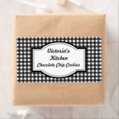 Gingham Gift Labels Gepersonaliseerde Keukenetiket (Insitu)