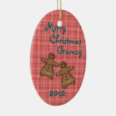 Gingham & Gingerbrood Ornament-pas Keramisch Ornament (Rechts)