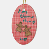 Gingham & Gingerbrood Ornament-pas Keramisch Ornament (Links)