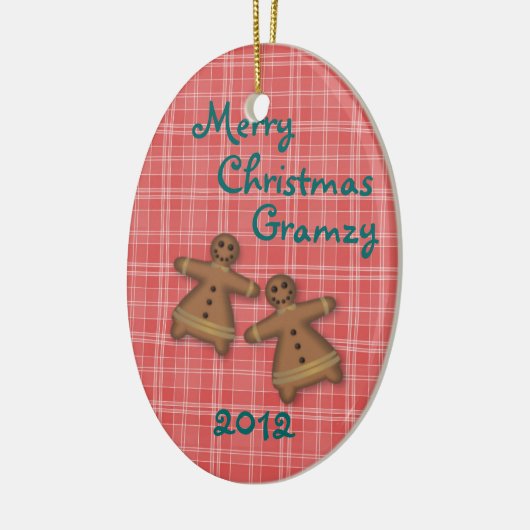 Gingham & Gingerbrood Ornament-pas Keramisch Ornament (Links)