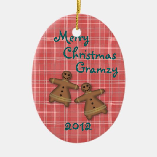 Gingham & Gingerbrood Ornament-pas Keramisch Ornament (Voorkant)