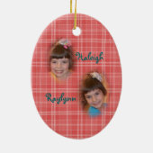 Gingham & Gingerbrood Ornament-pas Keramisch Ornament (Achterkant)