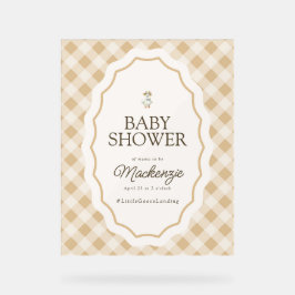 Gingham Goose Baby shower Acryl Welkomstbord Bord