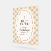 Gingham Goose Baby shower Acryl Welkomstbord Bord (Hoek)