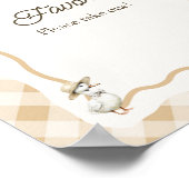 Gingham Goose Baby shower Favors Sign Poster (Hoek)