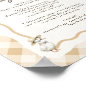 Gingham Goose Baby shower Late Night Luiers Sign Poster (Hoek)