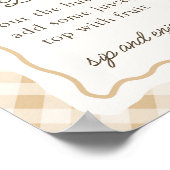 Gingham Goose Baby shower Mimosa Bar Sign Poster (Hoek)