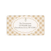 Gingham Goose Baby shower Retour Adreslabel Etiket (Voorkant)