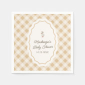 Gingham Goose Baby shower Servet (Voorkant)