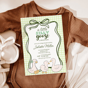 Gingham Goose Genderneutraal Baby shower Kaart