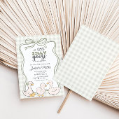 Gingham Goose Genderneutraal Baby shower Kaart