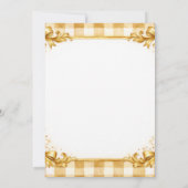 Gingham Goud Beige Wit Luxe Modern Trendy Chic Kaart (Achterkant)