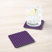 Gingham Grape en zwart Bier Onderzetter (Rechterzijde)