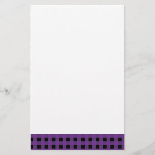 Gingham Grape en zwart Briefpapier