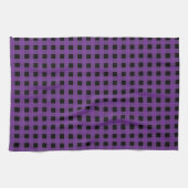 Gingham Grape en zwart Theedoek (Horizontaal)