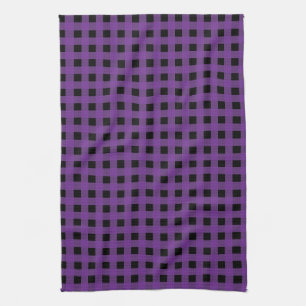 Gingham Grape en zwart Theedoek