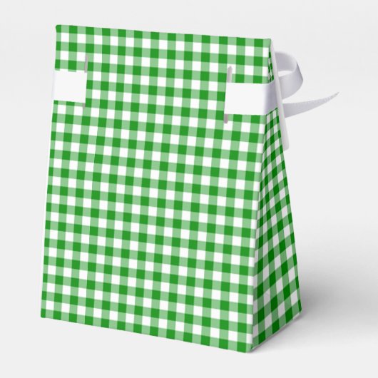 Gingham-Green-Favor Box, Tent Bedankdoosjes (Achterkant)