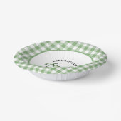 Gingham Green Plaid Baby Shower Papieren Kommen (Gebogen)