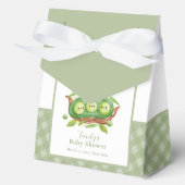 Gingham Greenery Sweet Pea In Pod Baby shower Bedankdoosjes (Voorkant)