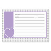 Gingham Grey Checker Patroon Recept Kaarten (Voorkant)